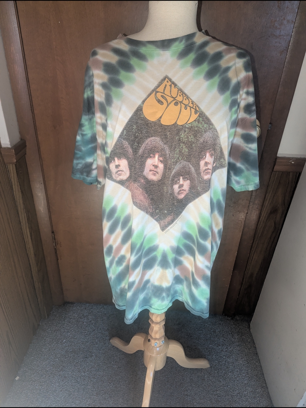 Delta Tie-Dye Short Sleeve Band Tee - Green/Brown/Blue